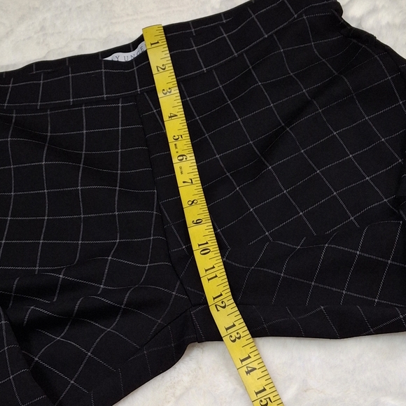 Kay Unger Black & White Plaid Stretch-Fit Pull-On Dress Pants Women Size X-Large - Picture 13 of 16